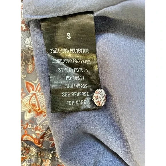 Dress Forum Floral Long Sleeve Short Peasant Dress Small - Picture 12 of 13